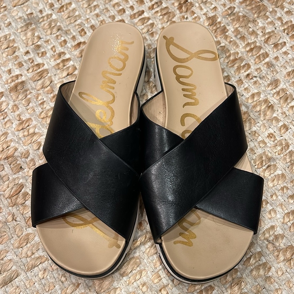 Sam Edelman Black and Tan Sandals - Picture 2 of 8